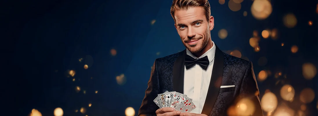 Croupier professionale al tavolo del casinò
