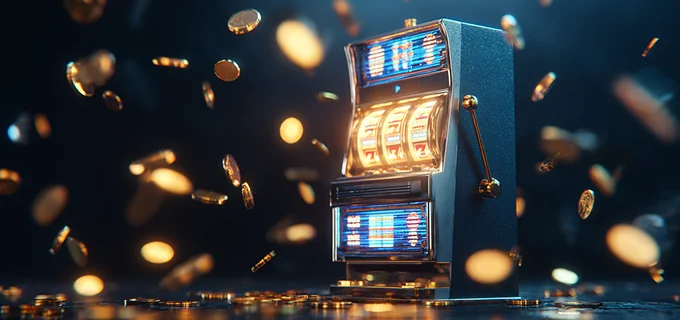 Interno del casinò con luci e atmosfera dorata